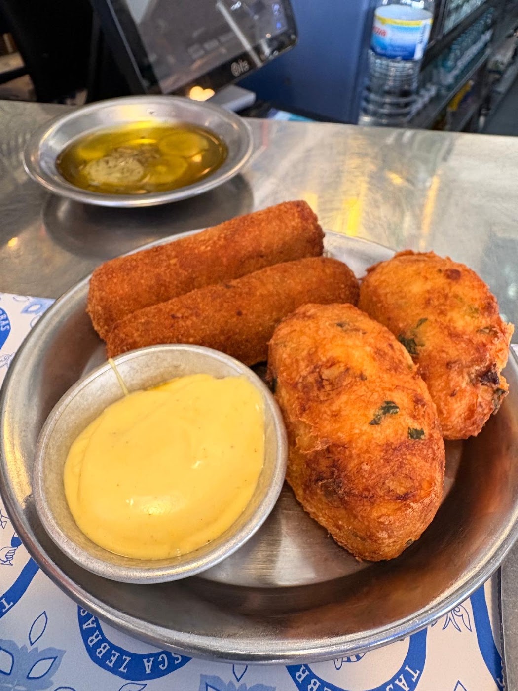 Golden crispy codfish fritters